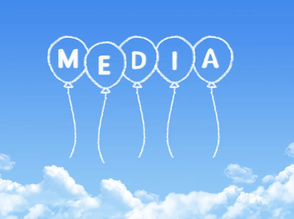 Cloud shaped as media Message — Stock Photo, Image