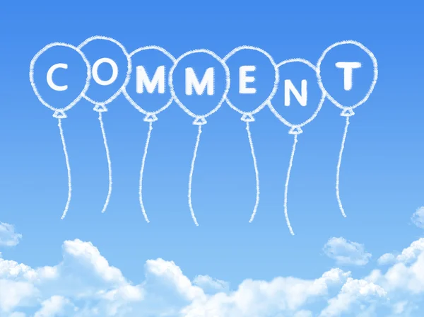 Cloud shaped as comment Message — Stock Photo, Image