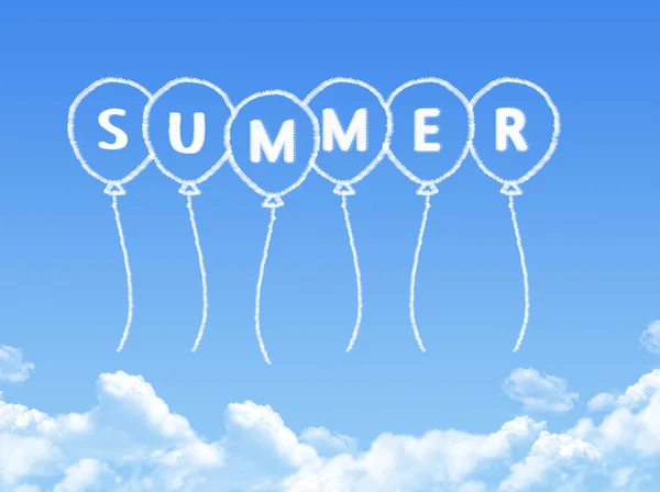 Cloud shaped as summer Message — Stock Photo, Image