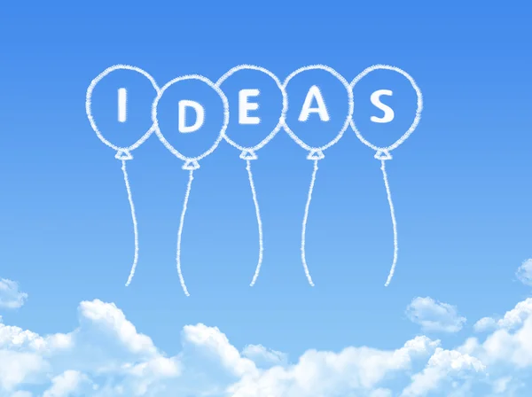 Felhő alakú ötletek üzenet — Stock Fotó