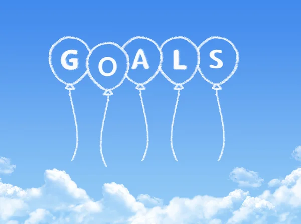 Cloud shaped as goals Message — Stock Photo, Image