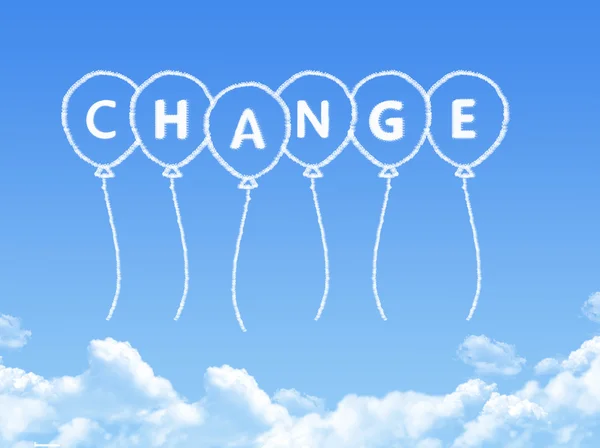 Cloud shaped as change Message — Stock Photo, Image