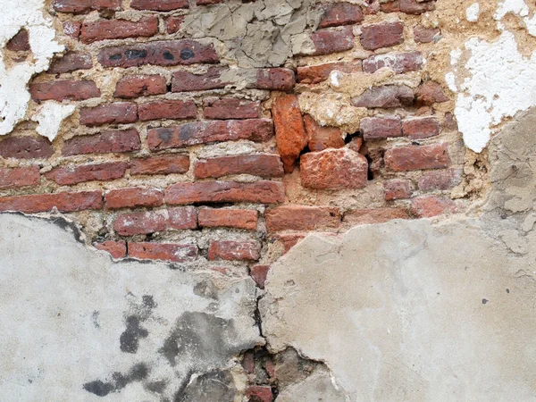 Las viejas paredes están agrietadas — Foto de Stock