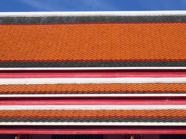 Fond de toit tuiles rouges — Photo