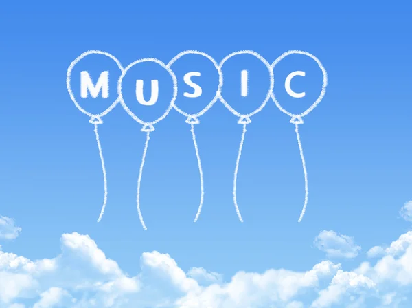 Cloud en forme de musique Message — Photo