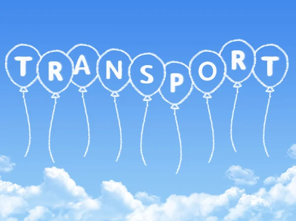 トランスポート メッセージとして形をした雲 — ストック写真