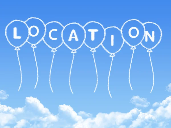 Cloud shaped as location Message — Stock Photo, Image