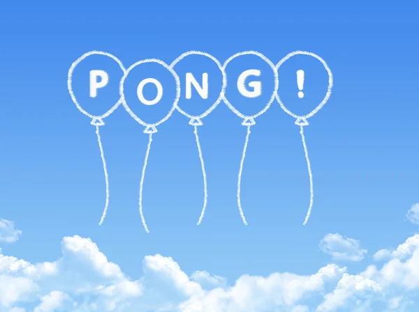 Nube en forma de pong Mensaje — Foto de Stock