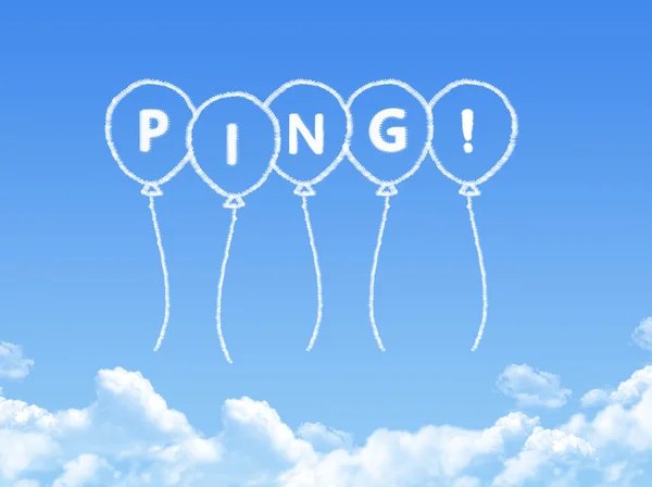Nuvem em forma de ping Mensagem — Fotografia de Stock