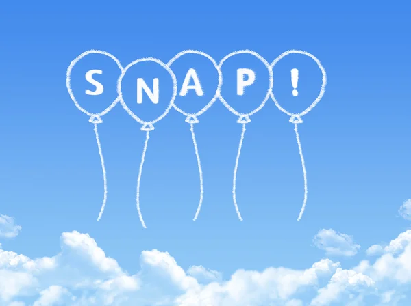 Wolke als Snap-Botschaft — Stockfoto
