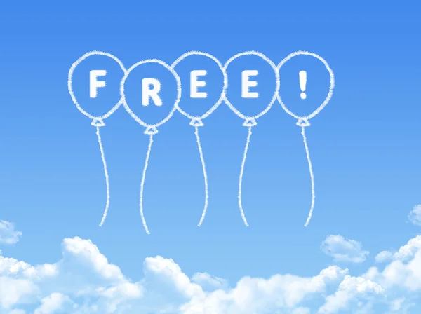 Cloud shaped as free Message — Stock Photo, Image