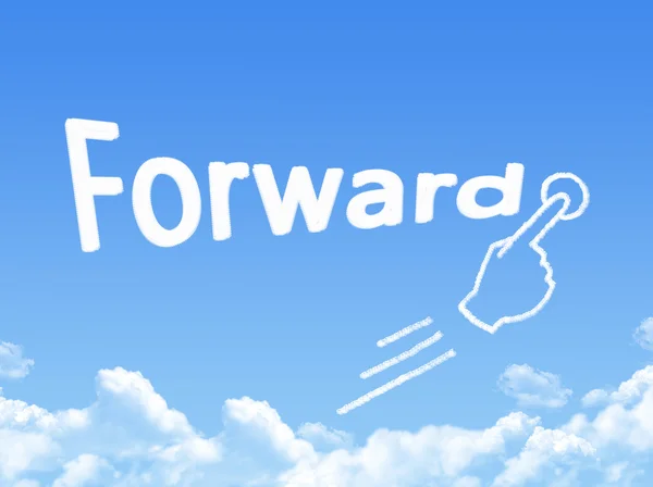 Cloud shaped as forward Message — Stock Photo, Image