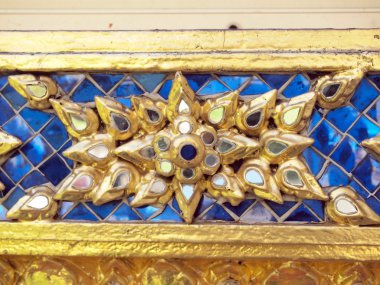 Tayland desen buddhistic tapınağın duvarlarında