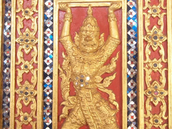 Tailandia patrón en las paredes del templo buddhistic —  Fotos de Stock