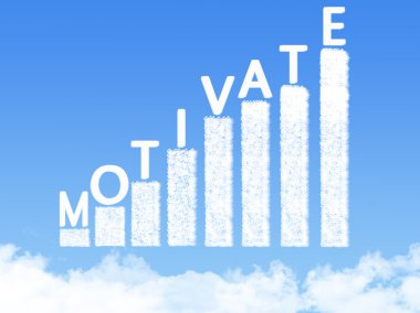 Çubuk grafik bulut. Başarı iş kavramı