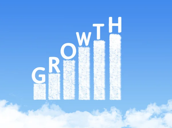 Cloud bar diagram. Succes i forretningskonceptet - Stock-foto