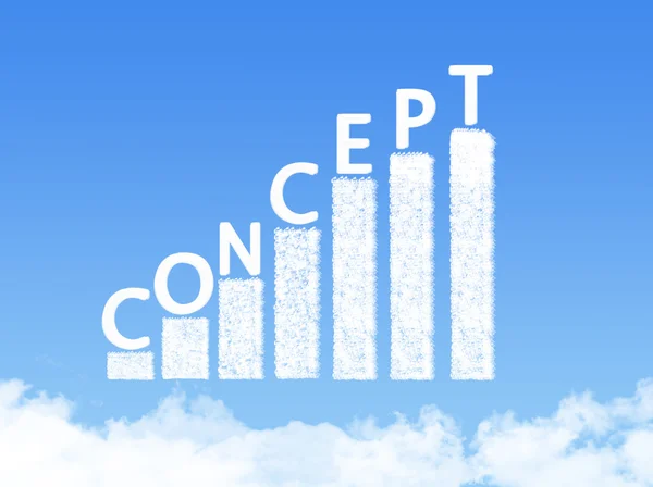 Cloud staafdiagram. Succes in bedrijfsconcept — Stockfoto