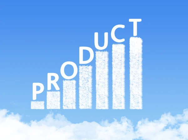 Cloud stapeldiagram. Framgång i affärsidé — Stockfoto