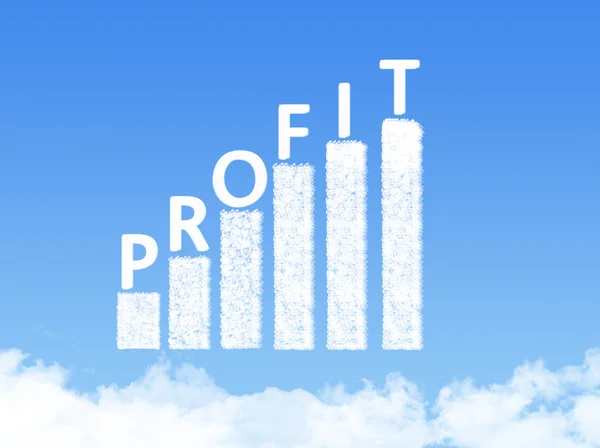 Wolkenbalkendiagramm. Erfolg im Geschäftskonzept — Stockfoto