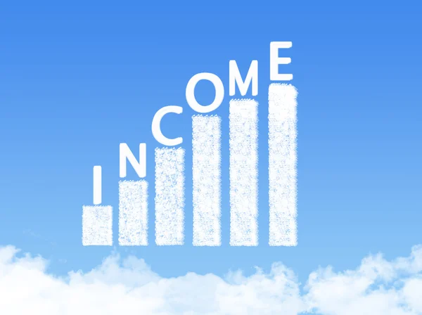 Cloud stapeldiagram. Framgång i affärsidé — Stockfoto