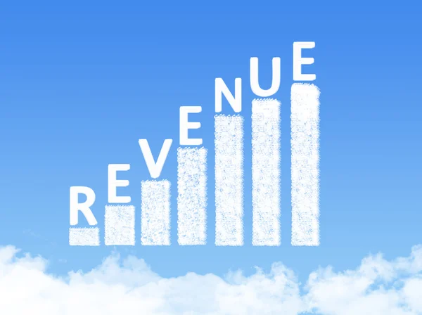 Nube gráfico de barras. Éxito en el concepto empresarial — Foto de Stock