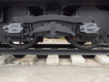 eski lokomotif tekerlek yakın çekim