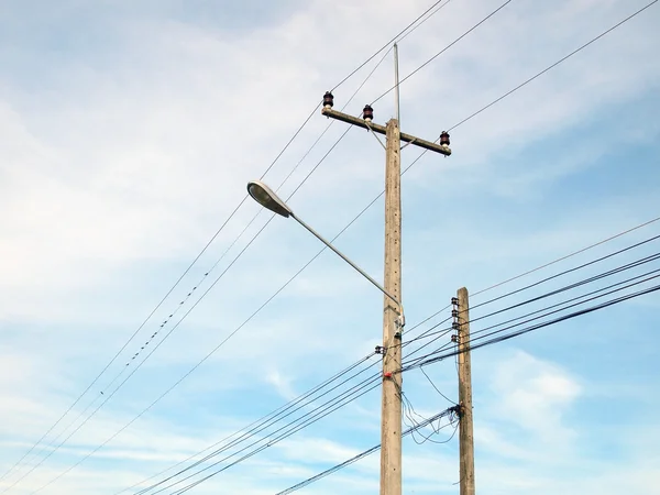 Elektriciteit post op thailand — Stockfoto