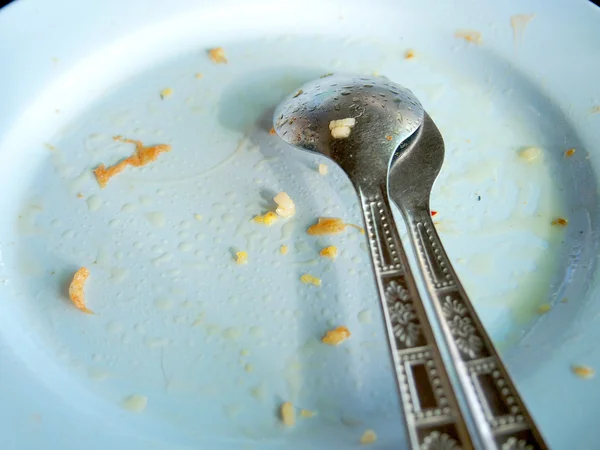 Overhead shot of an empty dish — Stock Photo, Image