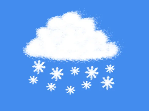 Cloud with Snow cloud shape — Stock Photo, Image