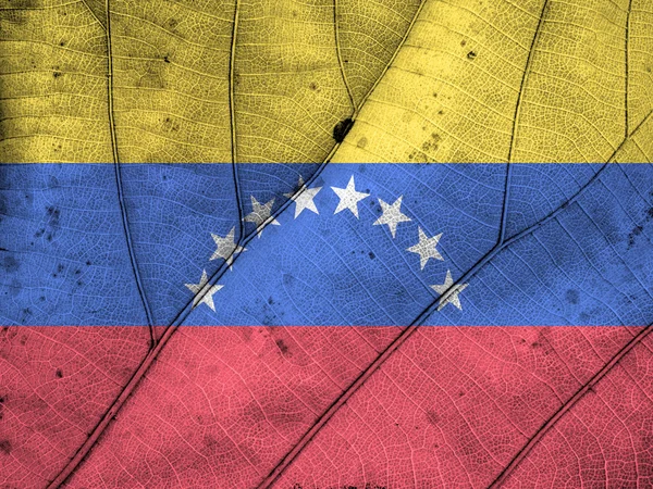 Venezuela flag leaf texture — Stock Photo, Image