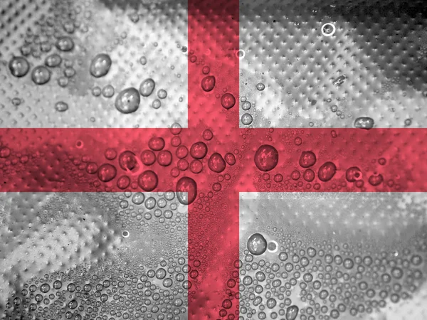Vatten droppar på England flagga bakgrund — Stockfoto