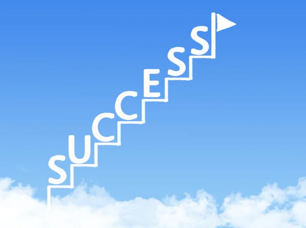 Cloud stair, the way to success in blue sky — Stock Photo, Image