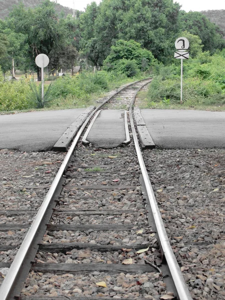 Bahngleise schließen sich — Stockfoto