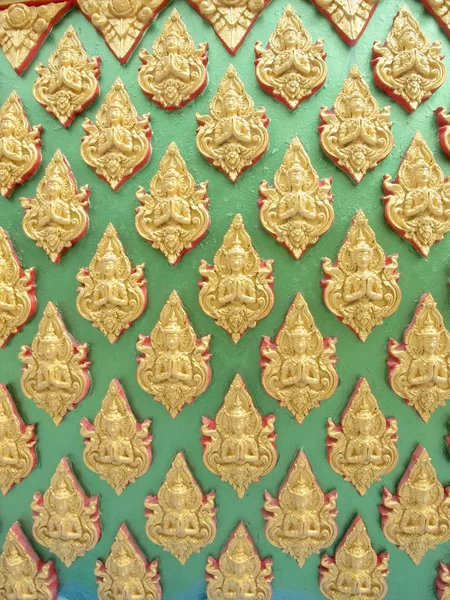 Thailand pattern on walls of buddhistic temple — Stock Photo, Image