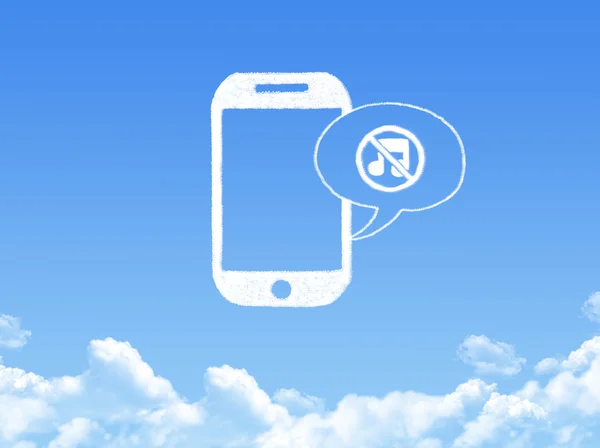 Forma nuvola di telefono su cielo blu — Foto Stock