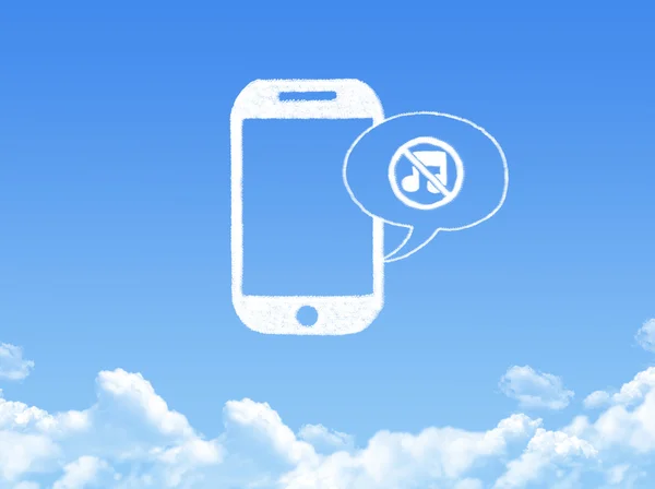 Phone cloud shape on blue sky — Stock Photo, Image