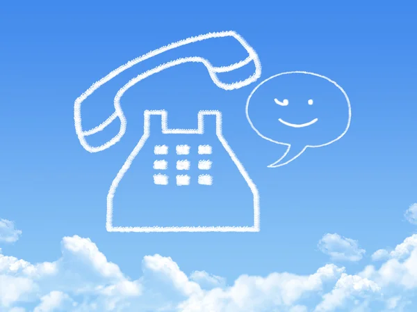 telefon bulut şeklin üzerindeki mavi gökyüzü