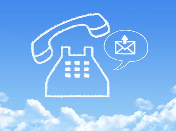 Phone cloud shape on blue sky — Stock Photo, Image