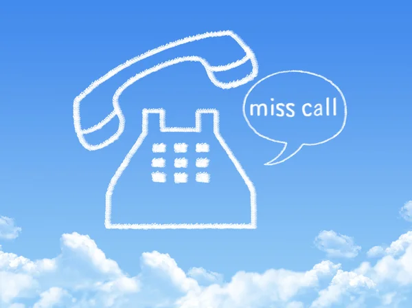 Phone cloud shape on blue sky — Stock Photo, Image