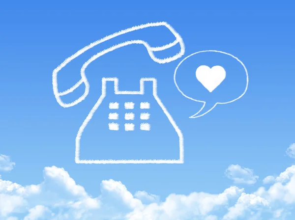 Форма облака телефона на голубом небе — стоковое фото