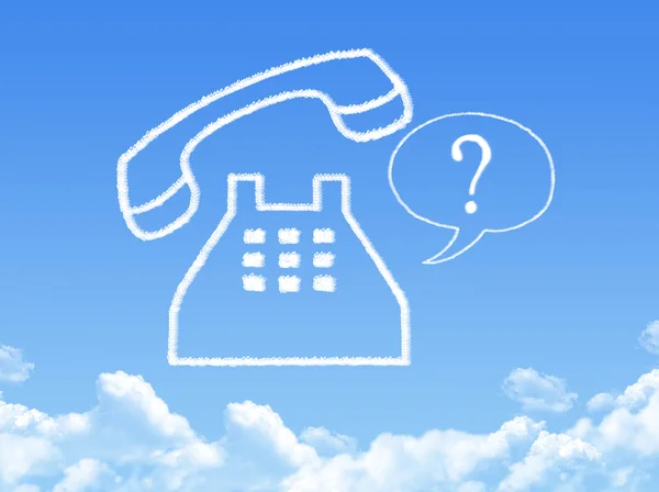 Telefon Wolkenform auf blauem Himmel — Stockfoto