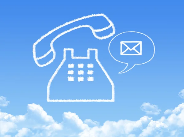 Telefon Wolkenform auf blauem Himmel — Stockfoto