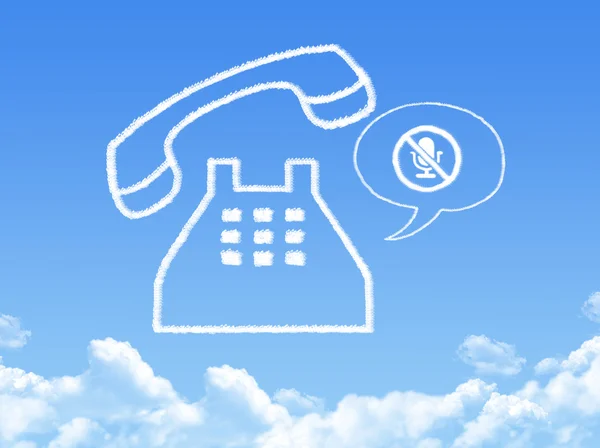 Telefon moln form på blå himmel — Stockfoto