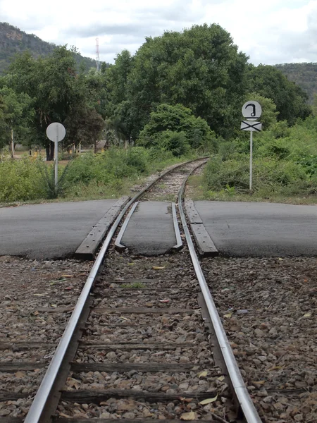 Railway tracks close up — Stock Photo, Image