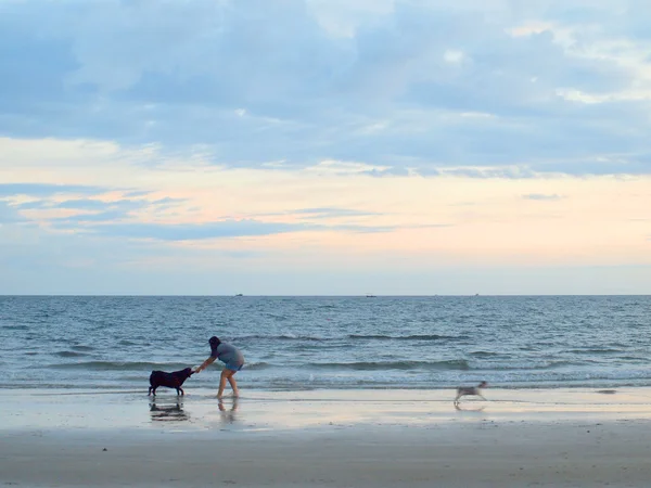 Ola del mar en la playa de arena — Foto de Stock