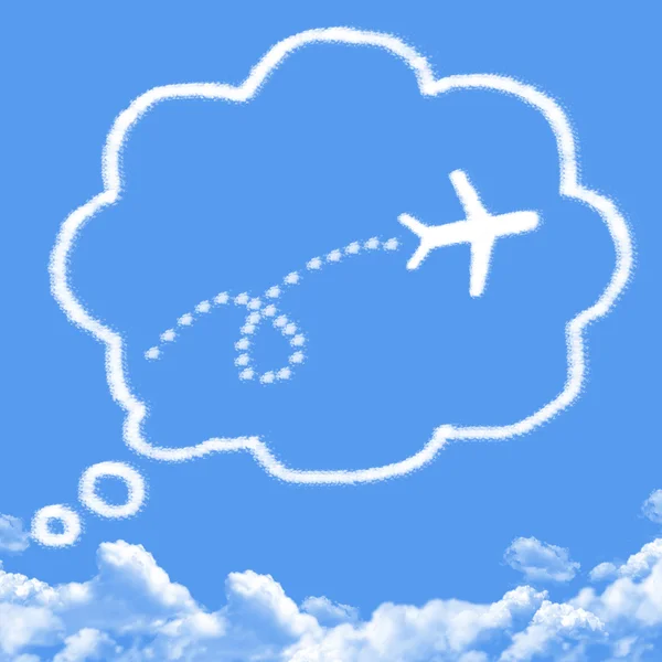 パイロットになるという夢のような形の雲 — ストック写真