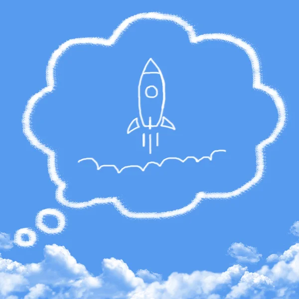 Cloud shaped as spaceman — Stock Photo, Image