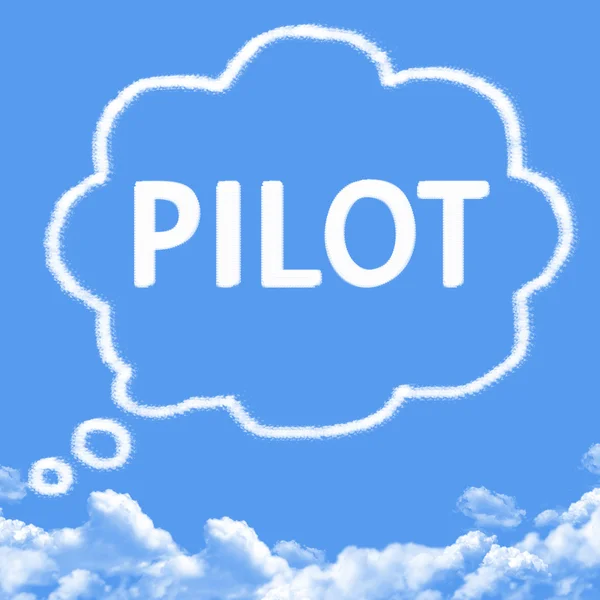 Cloud shaped as Dream to be a pilot — Stock Photo, Image