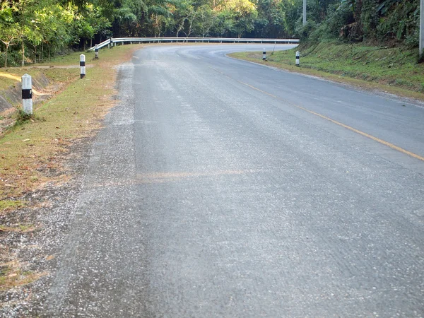 Curve asphalt road view — Stock Photo, Image