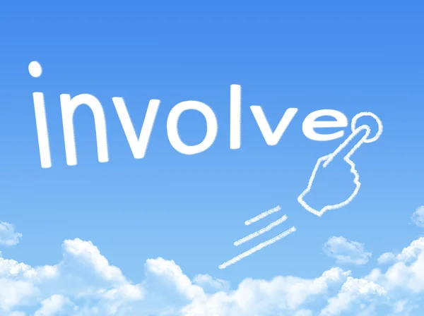 Involve message cloud shape — Stock Photo, Image